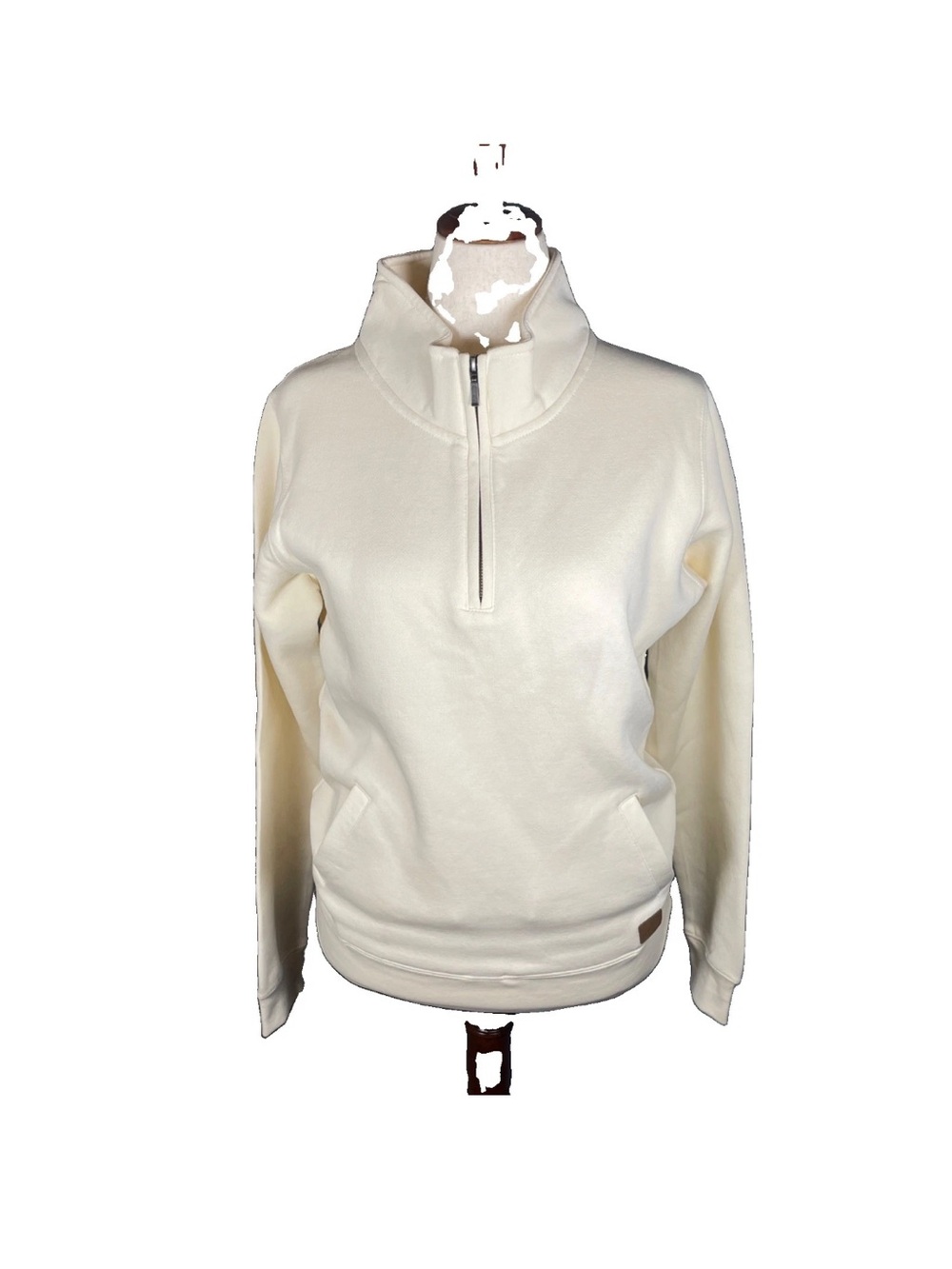 Landway Heritage Fleece 1/4 Zip Pullover Women's Size Large Outdoor New Cream